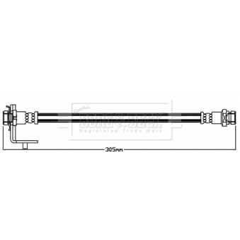 Flexible de frein BORG & BECK OEM 587381G000 Flexible de frein BORG & BECK OEM 587381G000