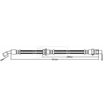 Flexible de frein BORG & BECK OEM 26591FE070 Flexible de frein BORG & BECK OEM 26591FE070