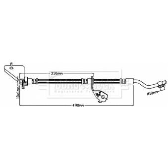 Flexible de frein BORG & BECK OEM 587322S100