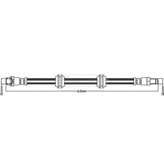 Flexible de frein BORG & BECK OEM 1644200248 Flexible de frein BORG & BECK OEM 1644200248