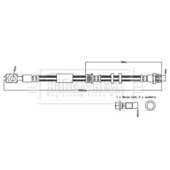 Flexible de frein BORG & BECK OEM 6R0611701G Flexible de frein BORG & BECK OEM 6R0611701G