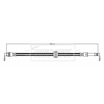 Flexible de frein BORG & BECK OEM 34206884953 Flexible de frein BORG & BECK OEM 34206884953