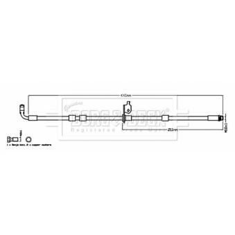 Flexible de frein BORG & BECK OEM 31362616 Flexible de frein BORG & BECK OEM 31362616