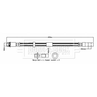 Flexible de frein BORG & BECK OEM 31445278 Flexible de frein BORG & BECK OEM 31445278