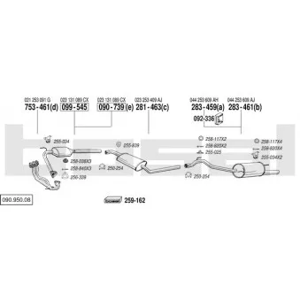 Echappement BOSAL 090.950.08