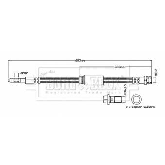 Flexible de frein BORG & BECK BBH8857