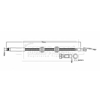 Flexible de frein BORG & BECK BBH8863