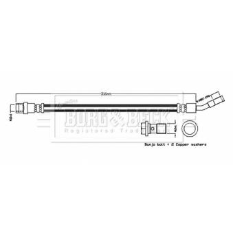 Flexible de frein BORG & BECK BBH8865 Flexible de frein BORG & BECK BBH8865