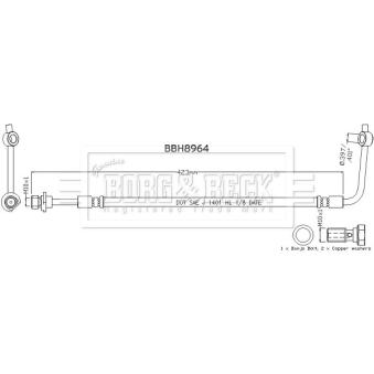 Flexible de frein BORG & BECK BBH8964