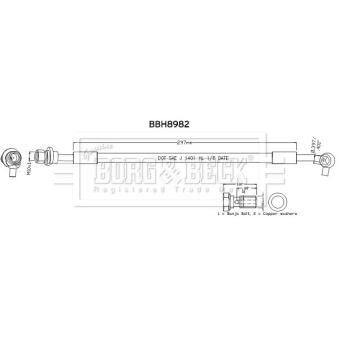 Flexible de frein BORG & BECK [BBH8982]