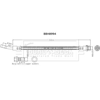 Flexible de frein BORG & BECK [BBH8994]