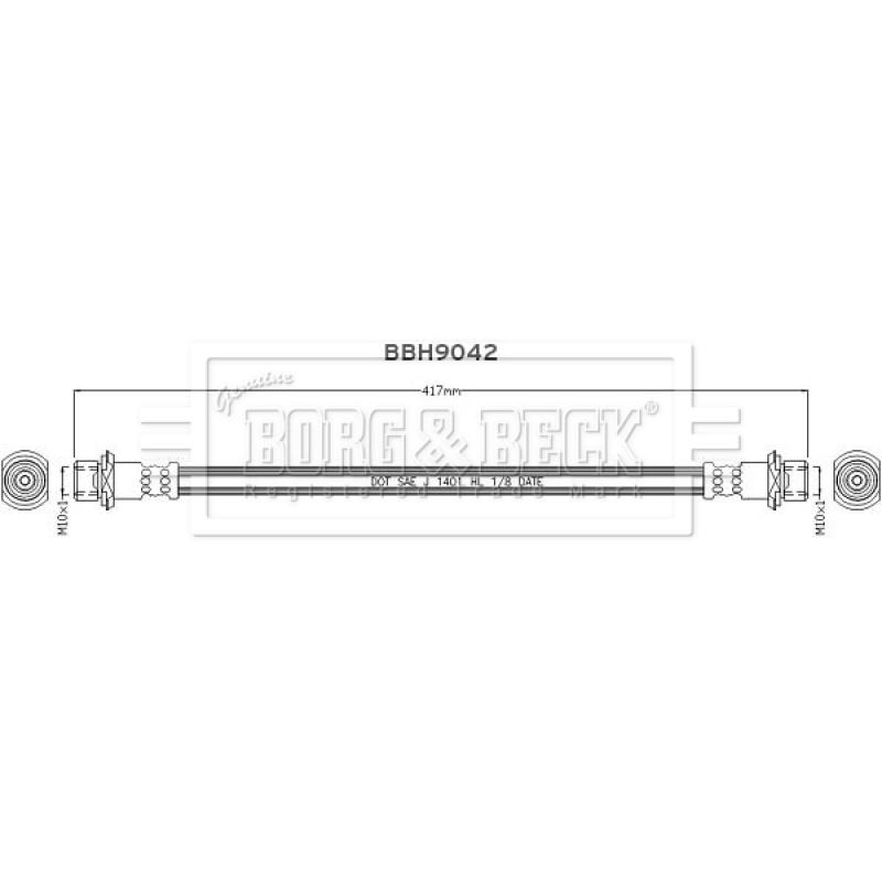 Flexible de frein BORG & BECK BBH9042 - Visuel 1