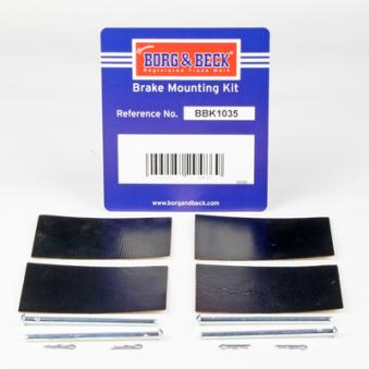 Kit d'accessoires, plaquette de frein à disque BORG & BECK BBK1035