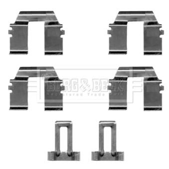 Kit d'accessoires, plaquette de frein à disque BORG & BECK [BBK1476]