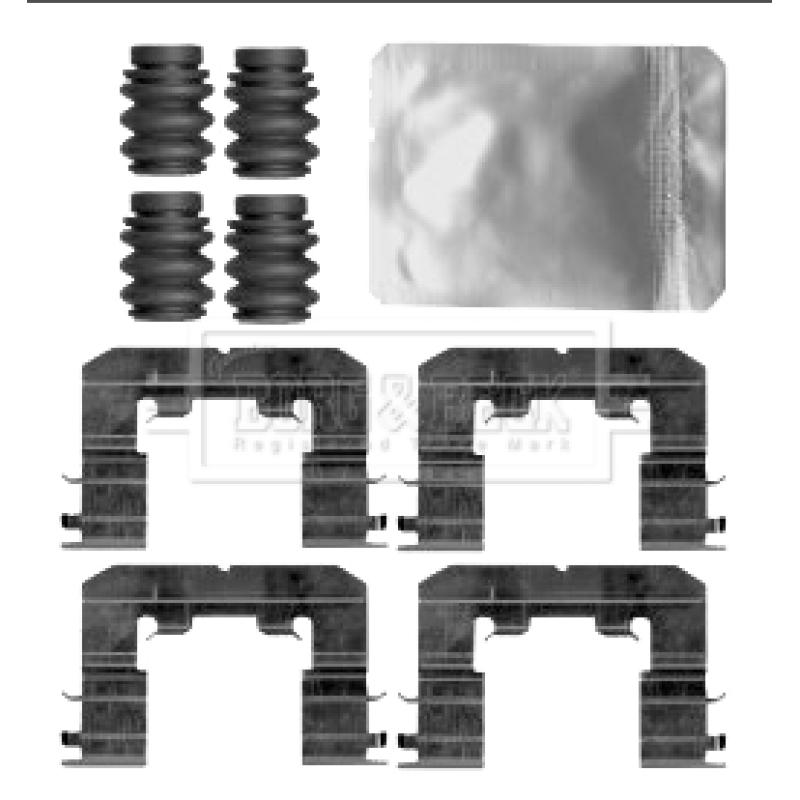 Kit d'accessoires, plaquette de frein à disque BORG & BECK BBK1574 - Visuel 1