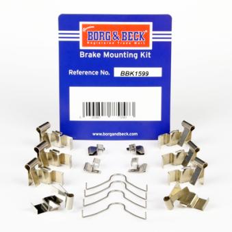 Kit d'accessoires, plaquette de frein à disque BORG & BECK BBK1599