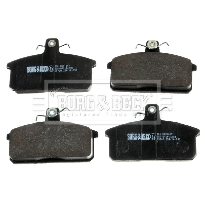 Jeu de 4 plaquettes de frein avant BORG & BECK BBP1017 - Visuel 1