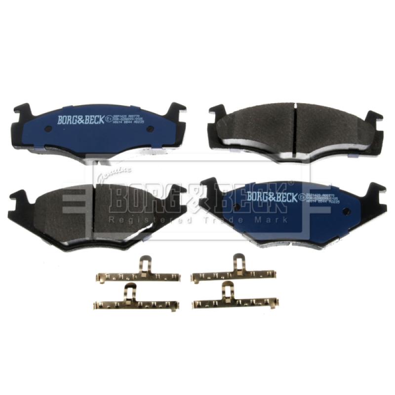 Jeu de 4 plaquettes de frein avant BORG & BECK BBP1420 - Visuel 1