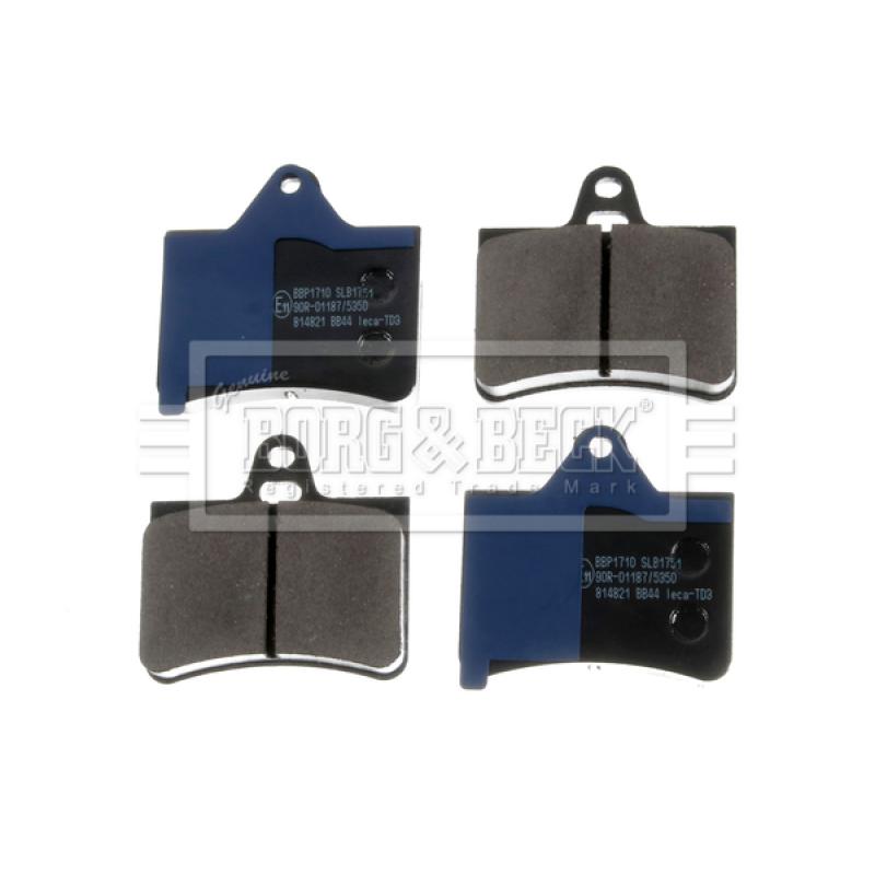 Jeu de 4 plaquettes de frein arrière BORG & BECK BBP1710 - Visuel 1