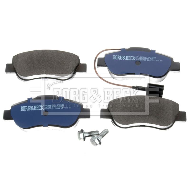 Jeu de 4 plaquettes de frein avant BORG & BECK BBP2149 - Visuel 1