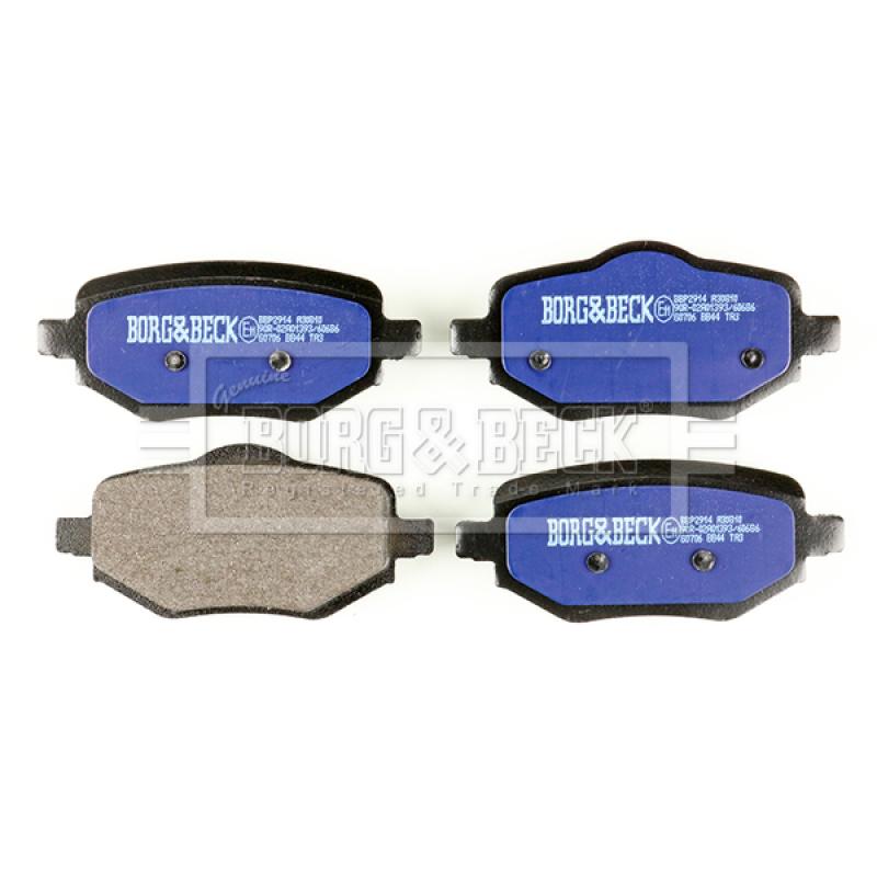 Jeu de 4 plaquettes de frein arrière BORG & BECK BBP2914 - Visuel 1