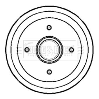 Tambour de frein BORG & BECK OEM 1017668