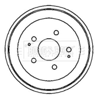Tambour de frein BORG & BECK OEM 42610S2H000
