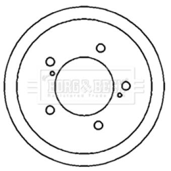 Tambour de frein BORG & BECK OEM 4351177E00