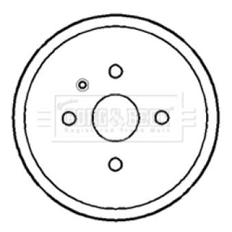 Tambour de frein BORG & BECK BBR7183