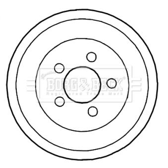 Tambour de frein BORG & BECK OEM 4877433