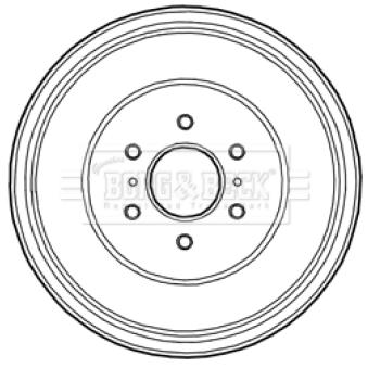 Tambour de frein BORG & BECK BBR7221