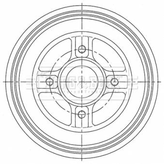 Tambour de frein BORG & BECK OEM 8200243735