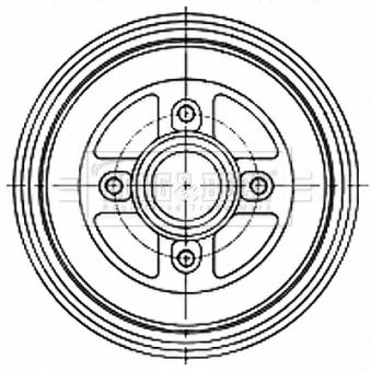 Tambour de frein BORG & BECK BBR7268