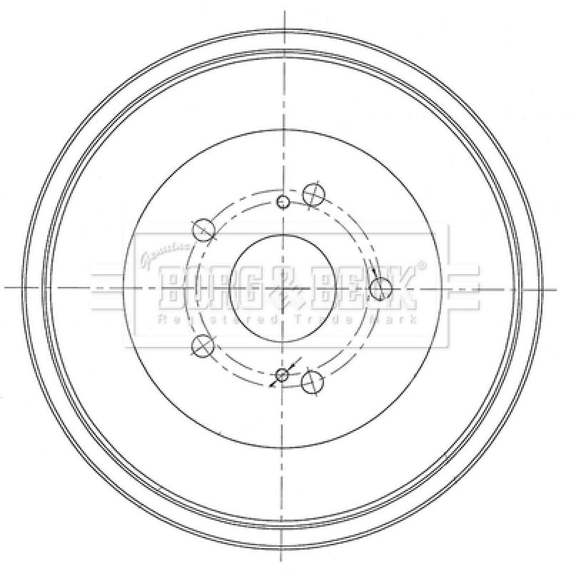 Tambour de frein BORG & BECK BBR7273 - Visuel 1