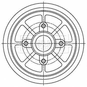 Tambour de frein BORG & BECK OEM 424746 Tambour de frein BORG & BECK OEM 424746