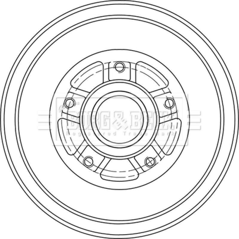 Tambour de frein BORG & BECK BBR7289 - Visuel 1