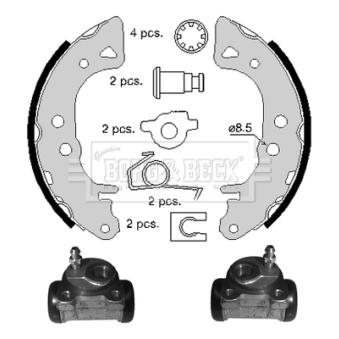 Kit de freins arrière (prémontés) BORG & BECK OEM 42416T
