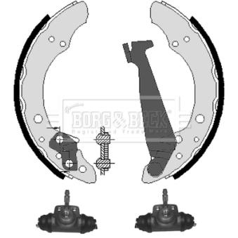 Kit de freins arrière (prémontés) BORG & BECK OEM 1H0685511AX