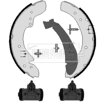 Kit de freins arrière (prémontés) BORG & BECK OEM 42414V