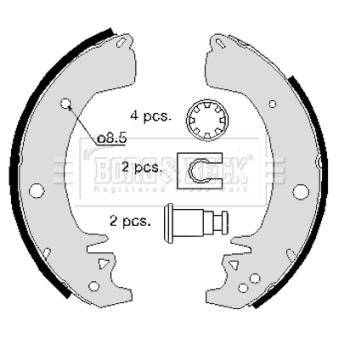 Jeu de mâchoires de frein BORG & BECK BBS6078