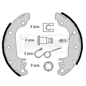 Jeu de mâchoires de frein BORG & BECK OEM 1555151