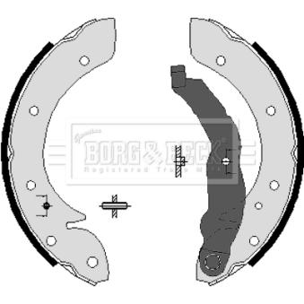 Jeu de mâchoires de frein BORG & BECK BBS6207