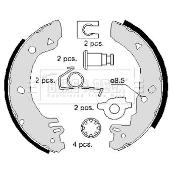 Jeu de mâchoires de frein BORG & BECK OEM 5030106