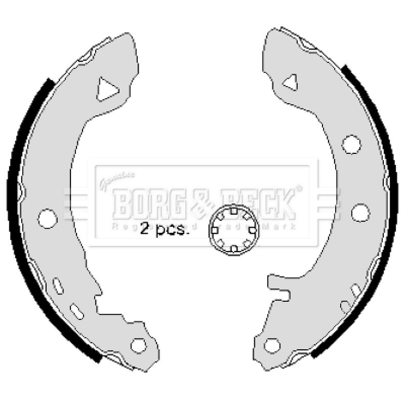 Jeu de mâchoires de frein BORG & BECK BBS6234 - Visuel 1