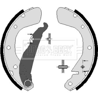 Jeu de mâchoires de frein BORG & BECK OEM 1605952