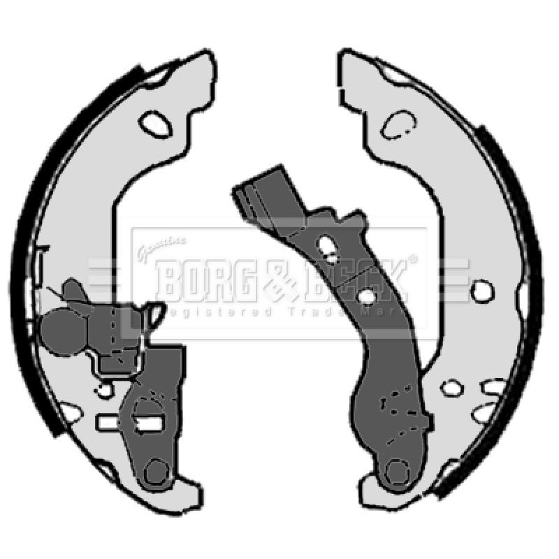 Jeu de mâchoires de frein BORG & BECK BBS6337 - Visuel 1
