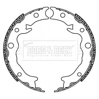 Jeu de mâchoires de frein BORG & BECK OEM 26694FJ000 Jeu de mâchoires de frein BORG & BECK OEM 26694FJ000