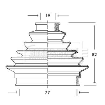 Joint-soufflet, arbre de commande BORG & BECK BCB2020