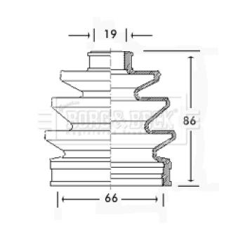 Joint-soufflet, arbre de commande BORG & BECK BCB2303