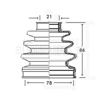 Joint-soufflet, arbre de commande BORG & BECK BCB2315